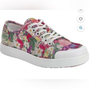 Traq by Alegria Floral Fairy Core Print Sneakers EU 40 US 9.5